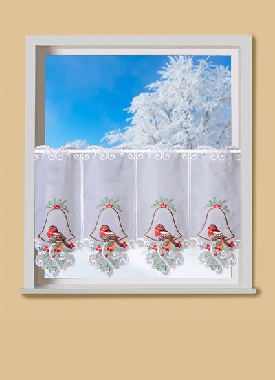 Weihnachtlicher Kurzstore mit hochwertiger Stickerei 