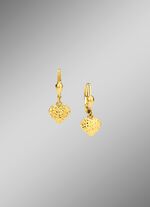 Diamantiere Herz-Ohrringe aus Gold  