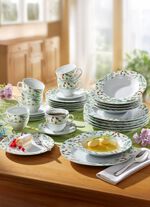 Porzellan-Geschirr Millefiori aus hochwertigem wei&szlig;en Porzellan 