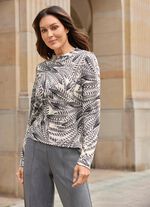 Shirt-Tunika mit tollem Feder-Dessin 