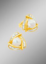 Originelle Ohrstecker mit S&uuml;&szlig;wasser-Zuchtperlen 