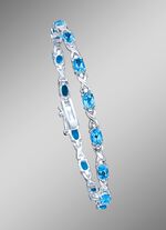 Armband mit echten Blautopasen 