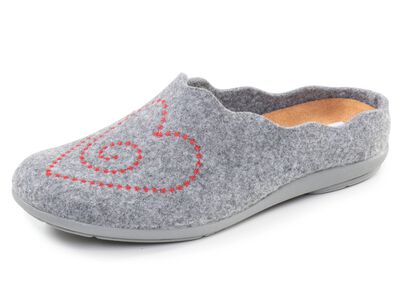 Laurina, klassische Damen-Hausschuhe, mit herausnehmbarem Fu&szlig;bett 