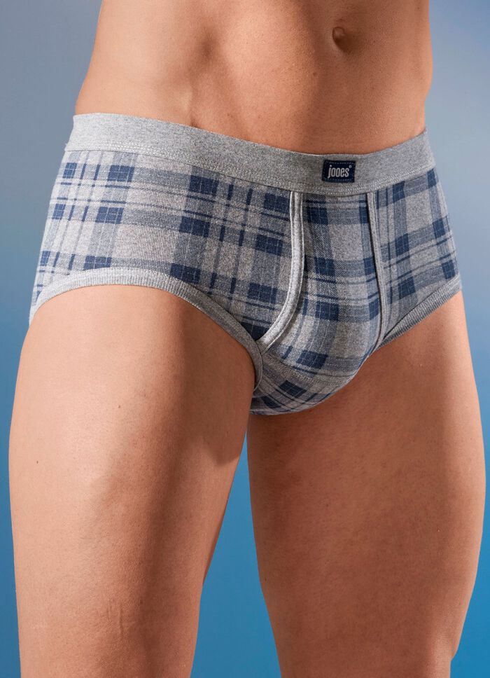 Viererpack Slips aus Feinripp, mit Eingriff 