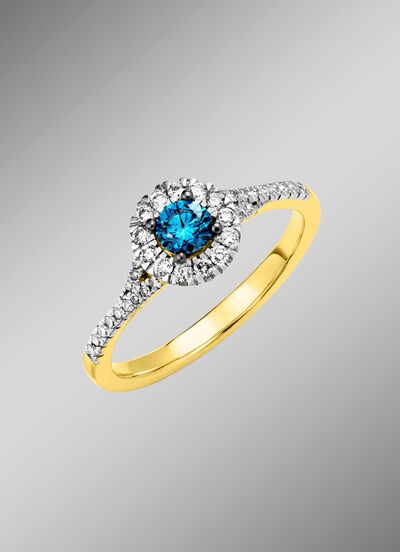 Edler Damenring mit Brillanten 