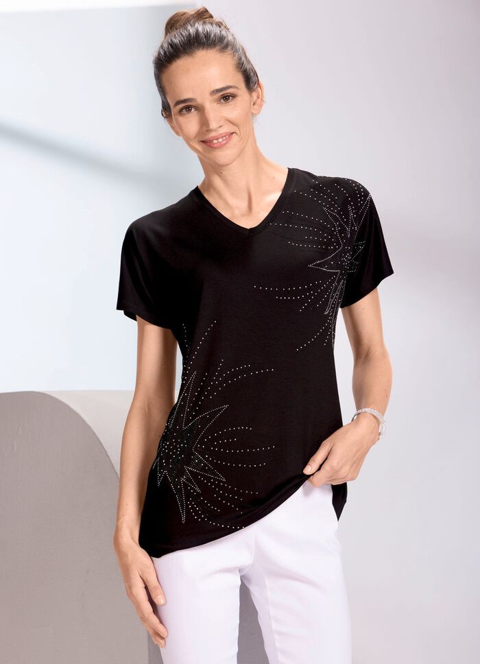 Shirt mit Strasszier 