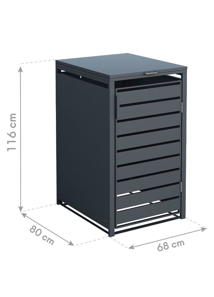 M&uuml;lltonnenbox &bdquo;Kubus&ldquo;, anthrazit 