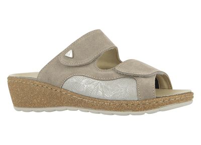 Klett-Pantolette aus Echtleder 