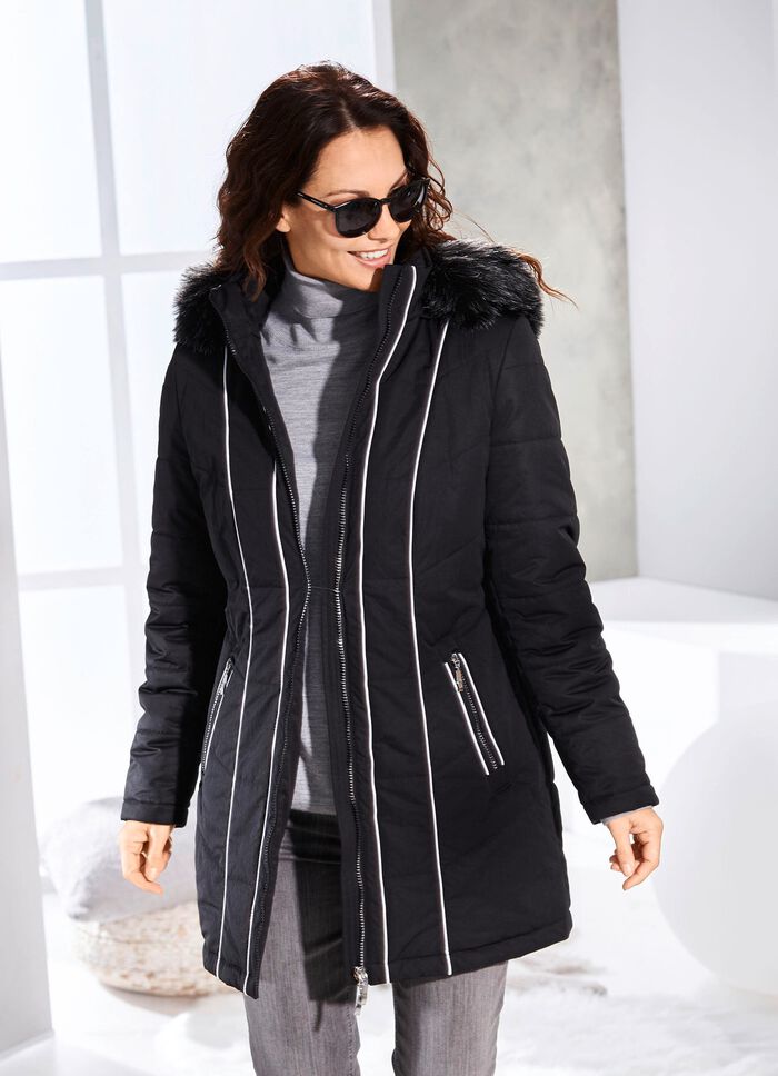 Jacke mit Kontrastpaspelierungen 