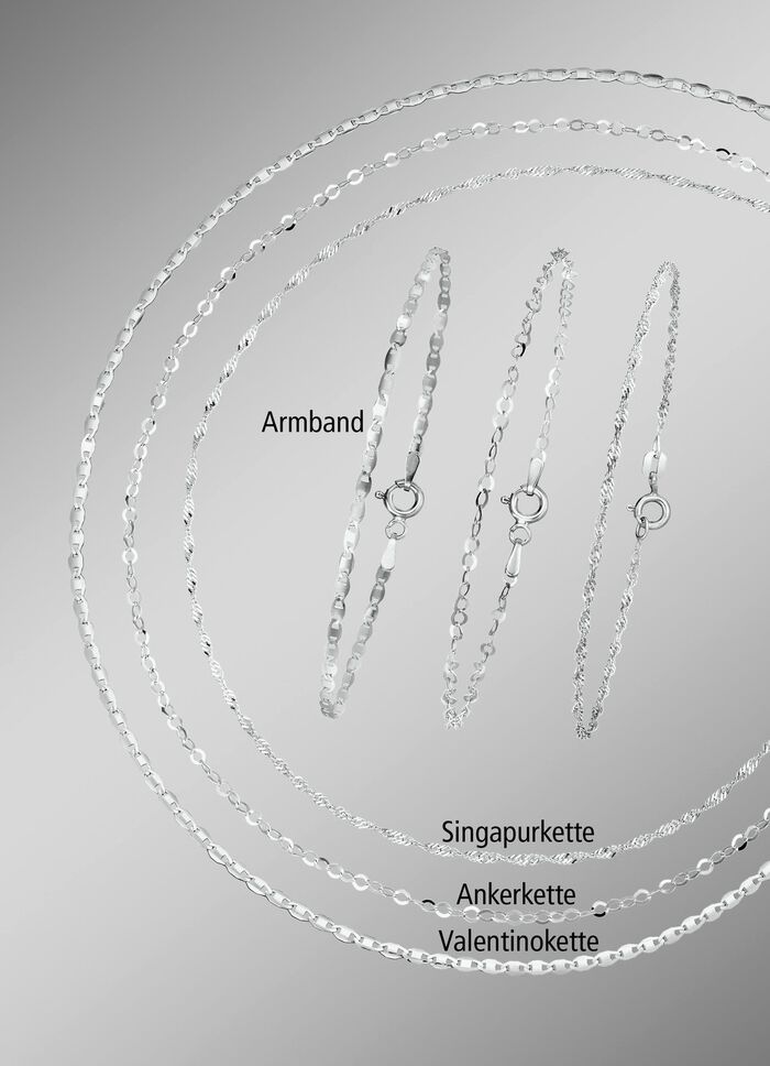 Elegantes 6-teiliges Schmuck-Set aus Silber 