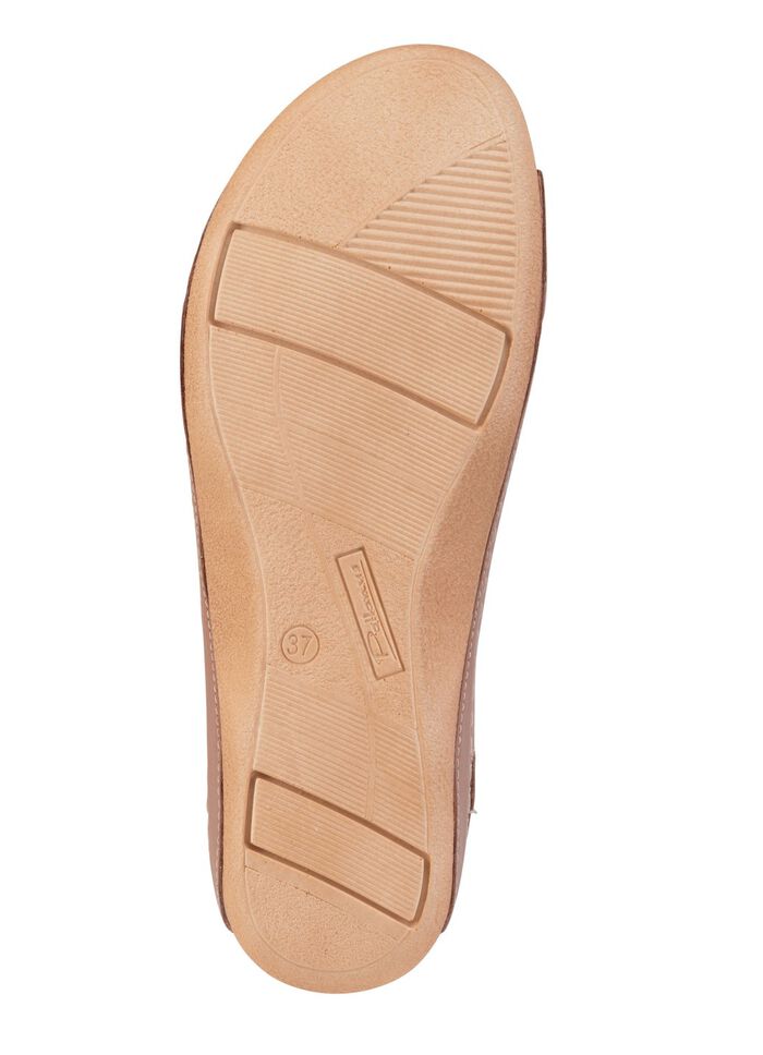 Sandale aus teilweise perforiertem Nappaleder 