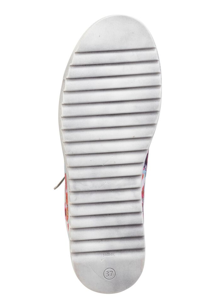 Gemini Schn&uuml;r-Sneaker aus beschichtetem, floral bedrucktem Nappaleder 