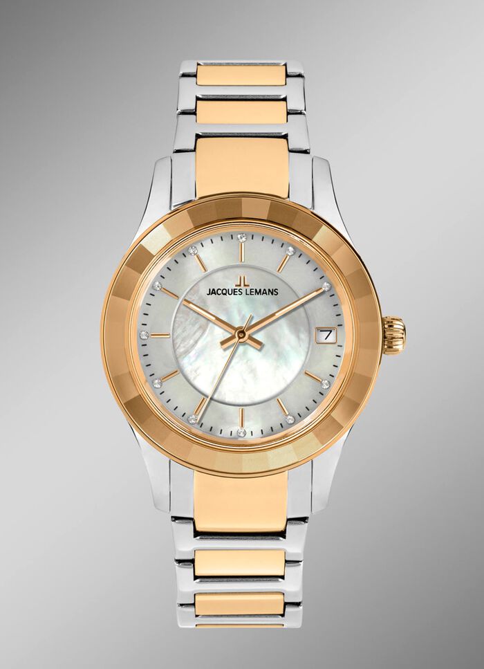 Jacques Lemans Quartz-Damenuhr - Eleganz in Bicolor 