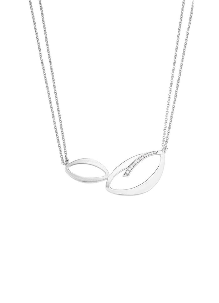 Moderne Halskette mit Zirkonia 