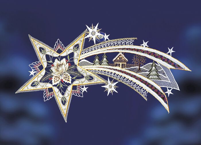 Fensterbild Sternschnuppe aus Plauener Spitze 