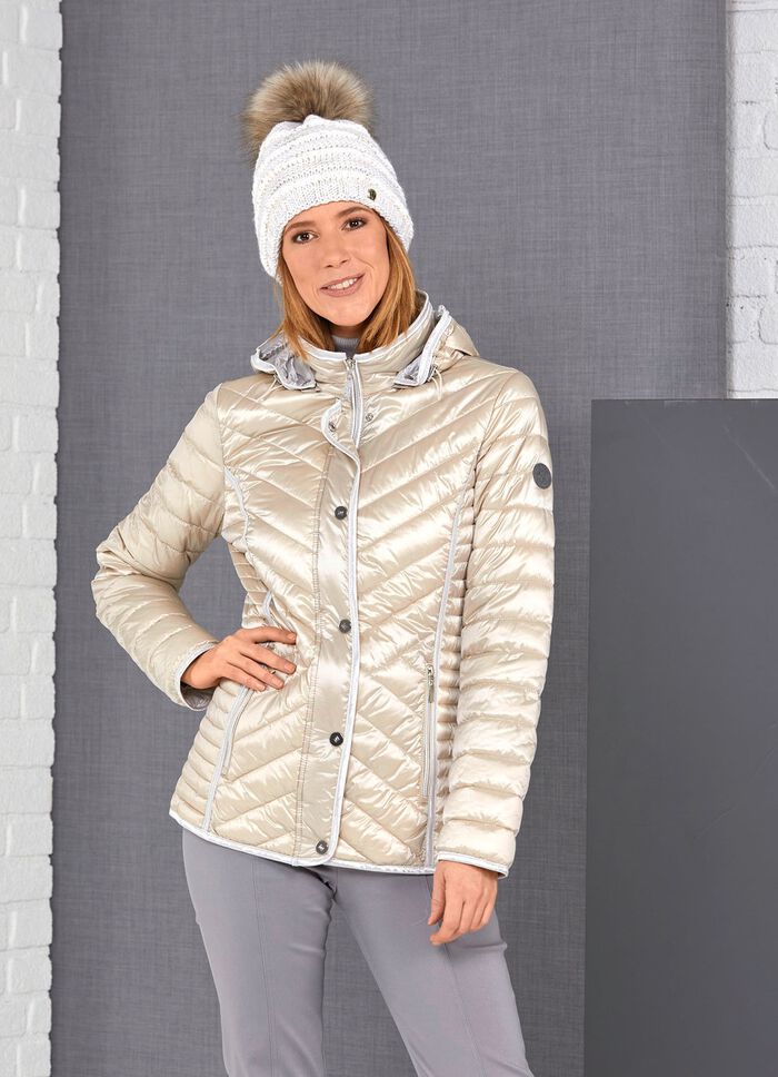 Funktionsjacke mit abnehmbarer Kapuze 