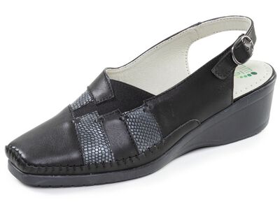 ELENA EDEN, schicke Damen-Sandalen, Weite G, mit Gummizug 