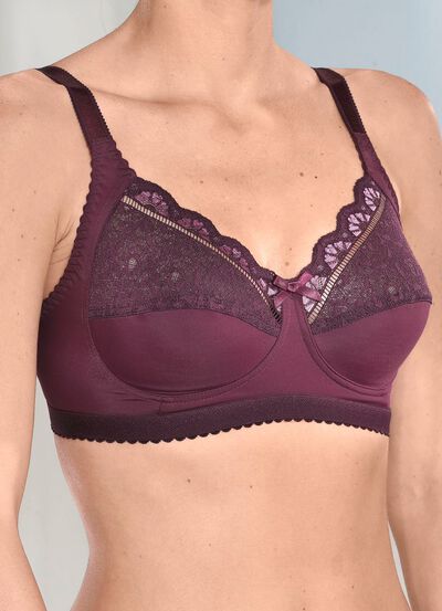 Laurina Zweierpack BH mit farbharmonischer Elastikspitze 