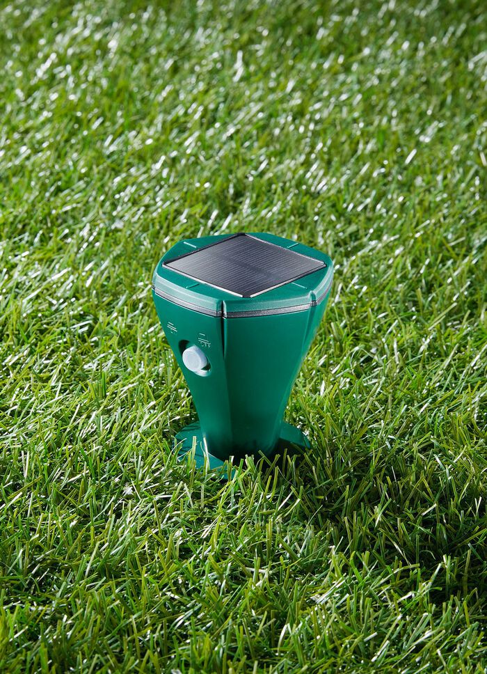 Maulwurfvertreiber mit Erdbohrer 