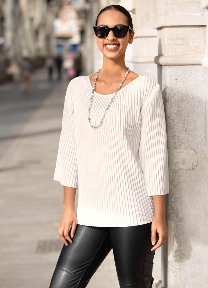 Tunika aus duftigem Plisse&eacute; 