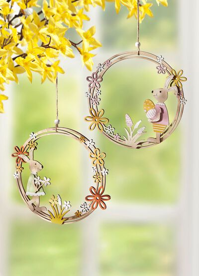 Aufh&auml;nger aus Holz im 2er-Set 