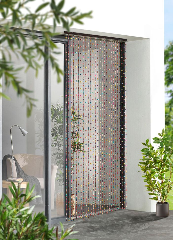 Handgearbeiteter Holzperlenvorhang 