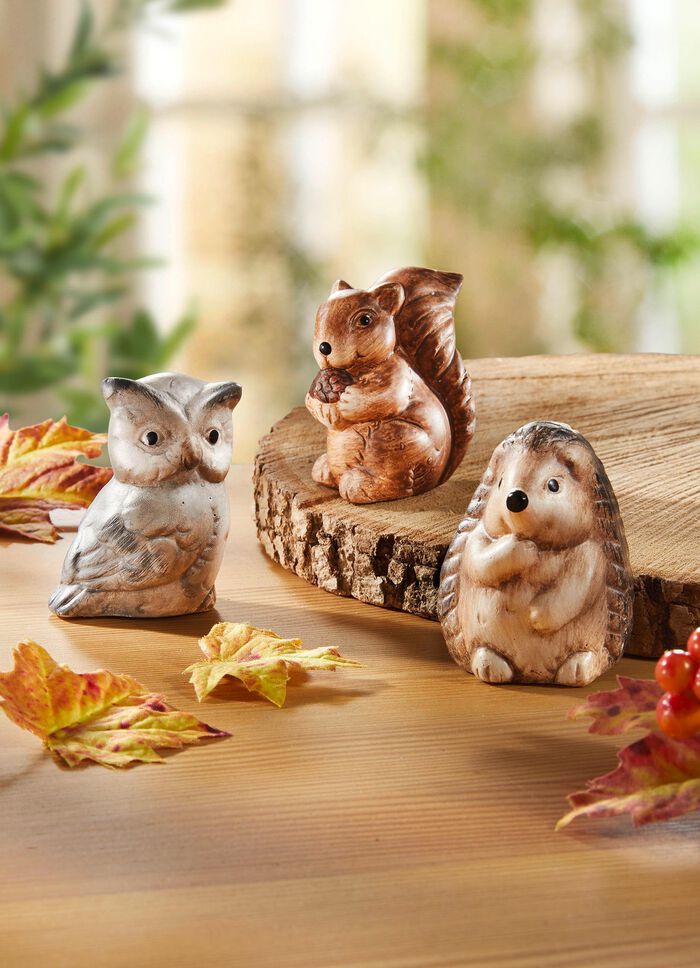 Herbstfiguren aus Keramik im 3er-Set 