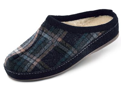 Gef&uuml;tterte Herren-Hausschuhe, mit Schurwolle 
