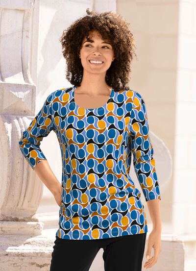 Shirt mit 3/4-langen &Auml;rmeln 