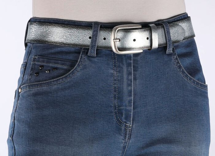 Trendiger Damen-G&uuml;rtel, aus Leder, 3,5 cm breit 