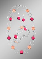 Schmuckset, 3-teilig, mit Kristallsteinen 