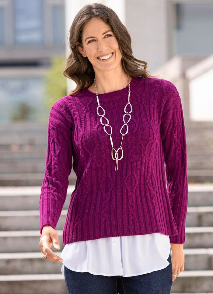 Pullover in Strukturmix 