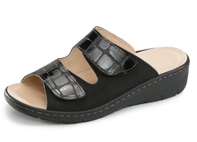 ELENA EDEN, bequeme Damen-Pantoletten, Weite H, mit herausnehmbarem Fu&szlig;bett 