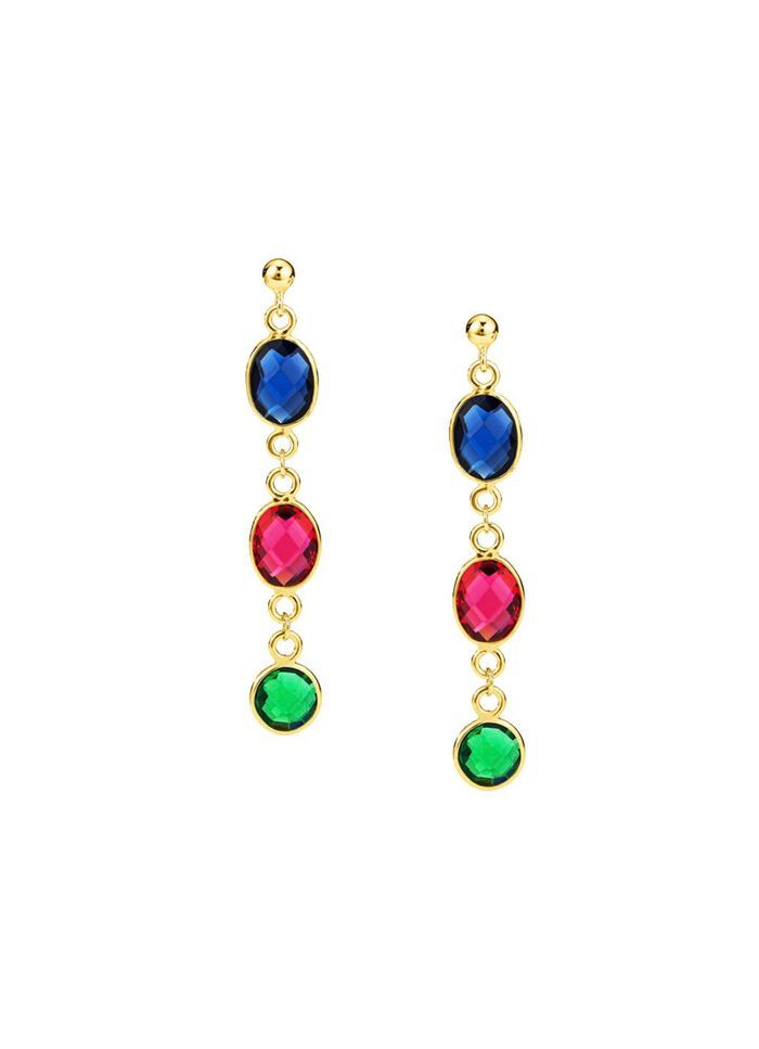 Farbenfrohe Eleganz: Ohrstecker mit Quarzen in verschiedenen Farben 