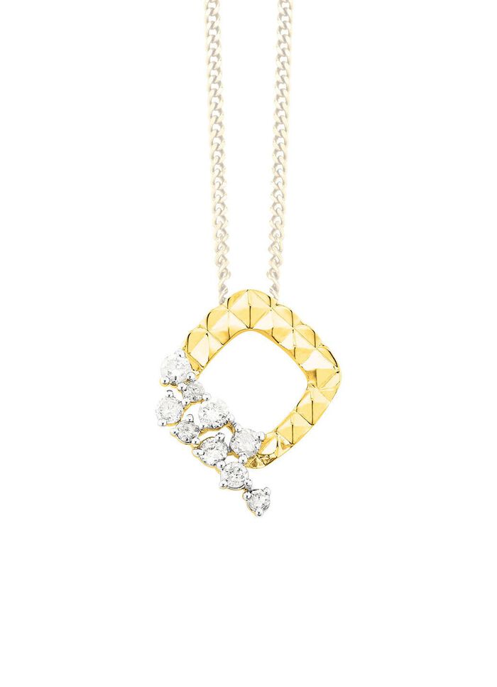 Diamantierter Anh&auml;nger mit 9 Brillanten 