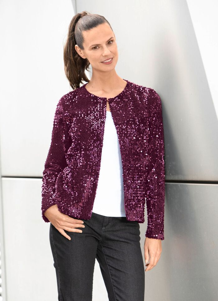 Blusenjacke mit Pailletten 