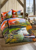 Bettw&auml;sche-Garnitur mit atemberaubenden Landschaftsmotiv 