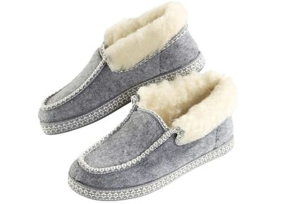 H&uuml;tten-Hausschuh mit Anti-Rutsch-Gummi-Laufsohle 