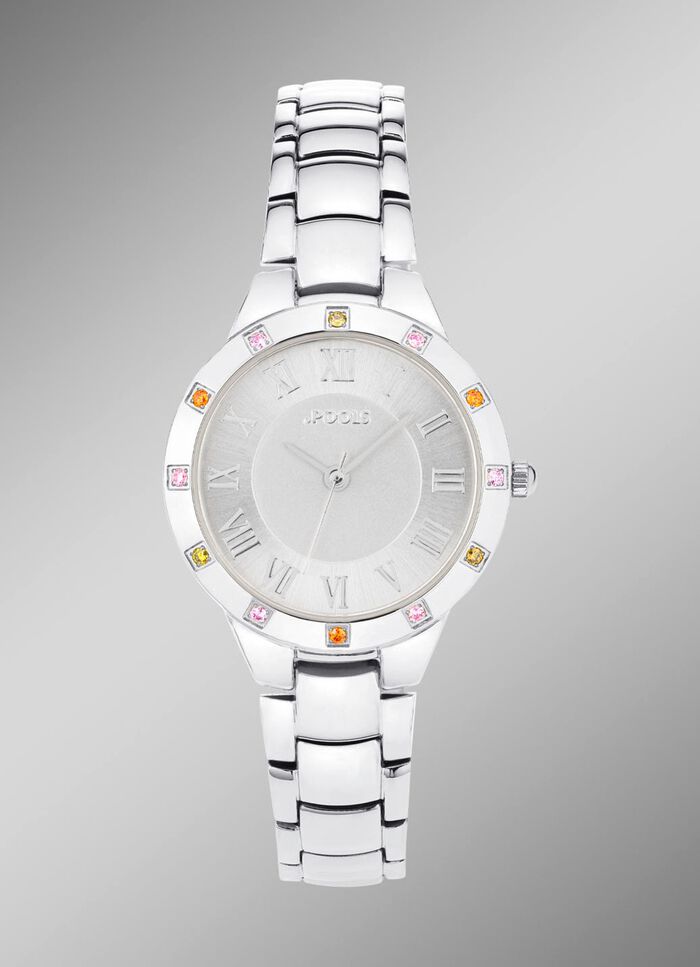 Pools 2623 &ndash; Elegante Damenuhr mit farbenfrohen Akzenten 