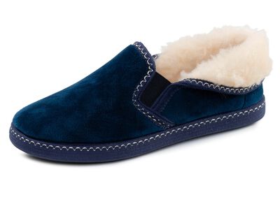 Laurina, warme Damen-Hausschuhe, mit Gummizug 