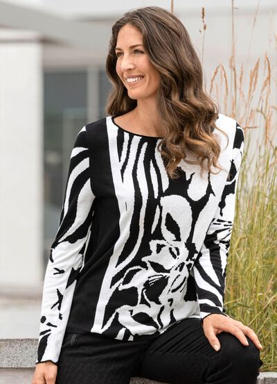 Pullover in Jacquard-Dessin 