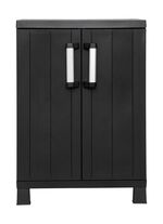 Ger&auml;teschrank Garage mit Holzlamellen-Effekt 