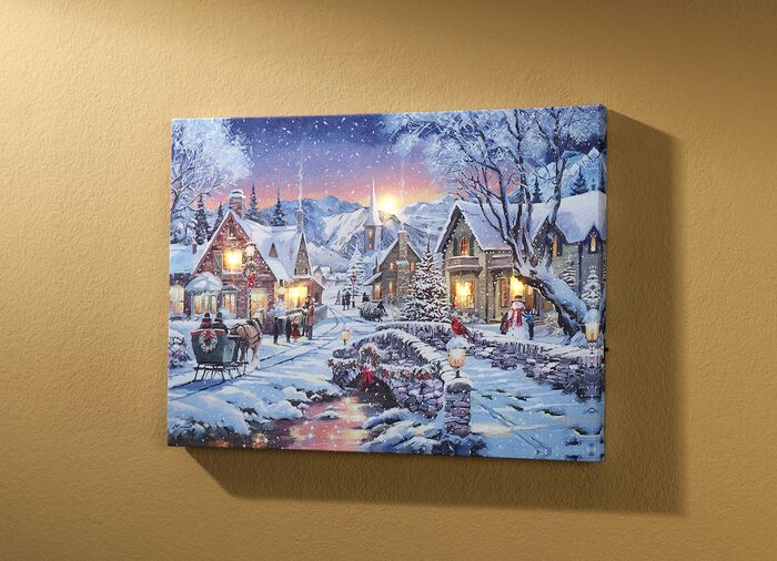 Weihnachtliches LED-Bild 