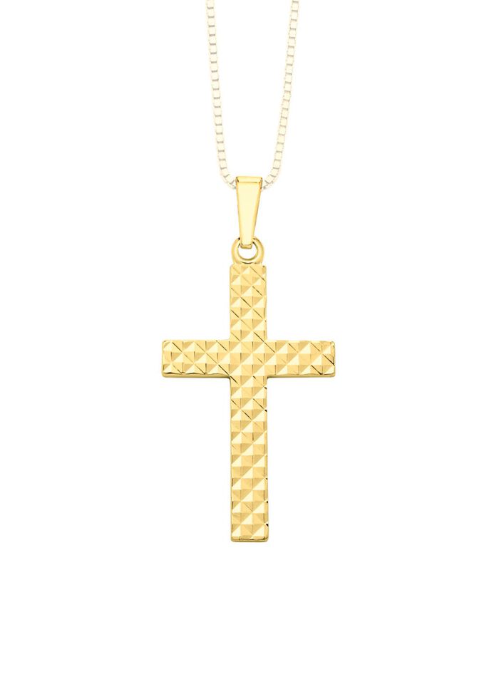 Kreuz-Anh&auml;nger mit Diamantmuster 