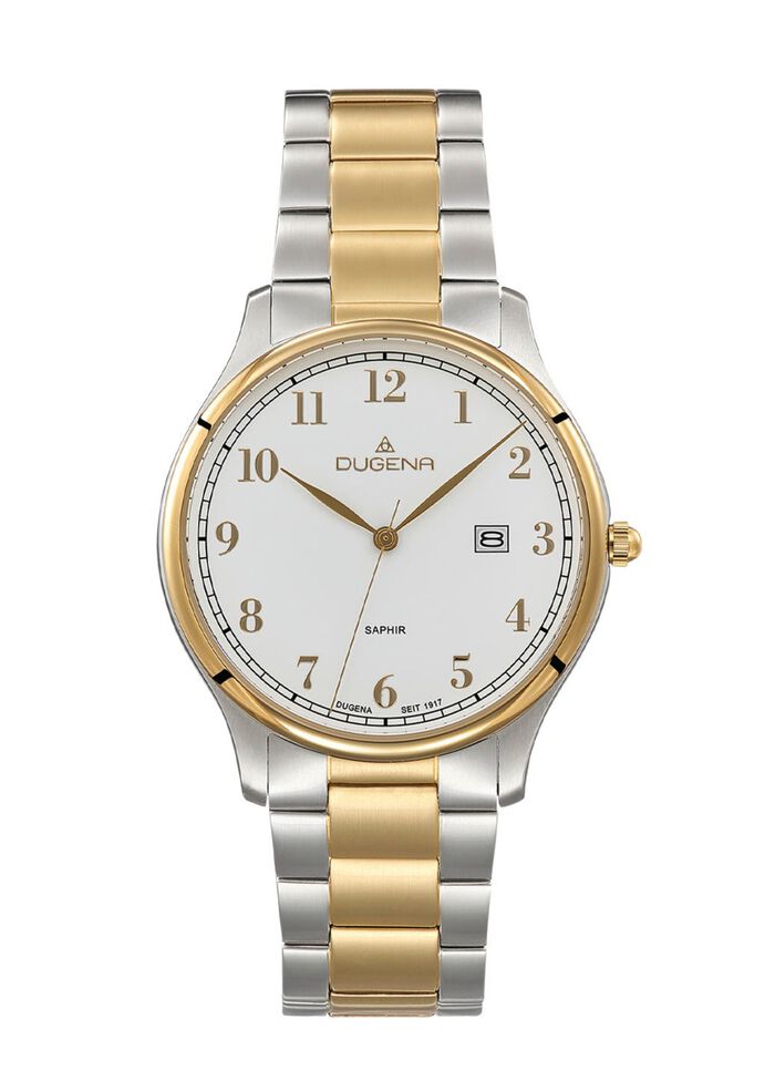 Dugena-Quartz-Herrenuhr mit Edelstahlbandgeh&auml;use 
