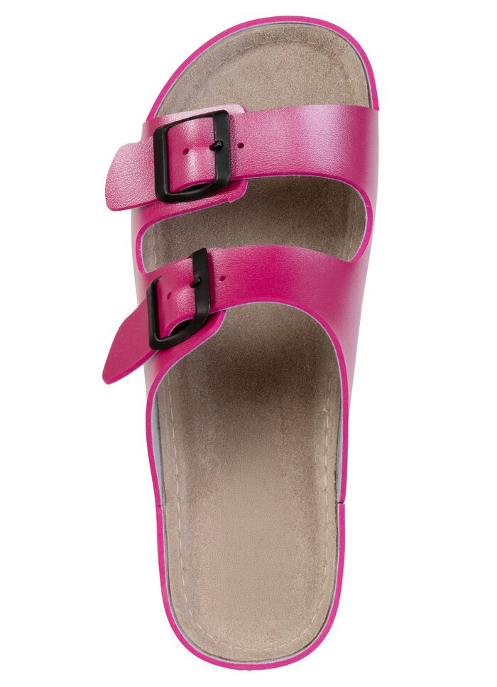 Klassische Damen-Pantoletten, mit verstellbaren Schlie&szlig;en 