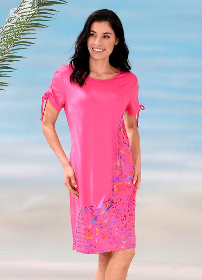 Laurina Kleid mit schimmerndem Druck 