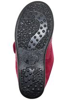 Pantoffel aus Elastik und Veloursmaterial 