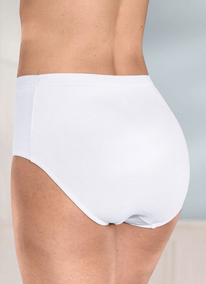 Viererpack Slips mit dekorativem Elastikbund 