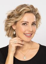 Floraler Damenring mit 4 Diamanten 